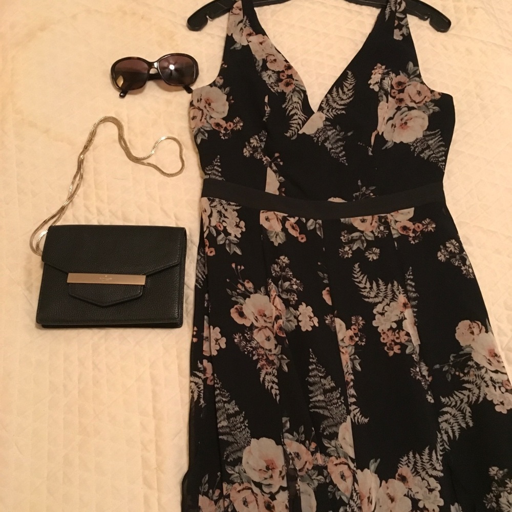 NWT BCBGeneration Black Floral Maxi Dress ☀️